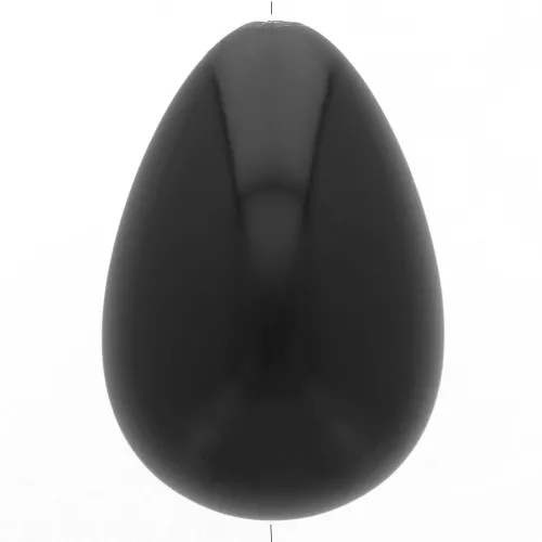 Perle poire en résine opaque 31x22 mm - Noir x1