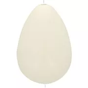 Perle poire en résine opaque 31x22 mm - Ecru x1