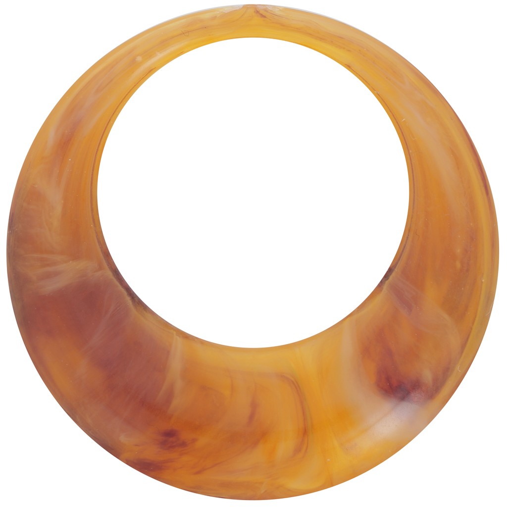 Pendentif avec perle en résine ambre avec mantra gravé sur laiton