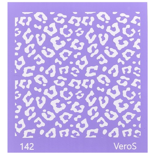 Silk Screen VeroS pour pâte polymère 90x90 mm - Motif léopard n°142 x1