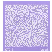 Silk Screen VeroS pour pâte polymère 90x90 mm - Motif fleurs 1 n°070_2 x1