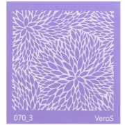 Silk Screen VeroS pour pâte polymère 90x90 mm - Motif fleurs 1 n°070_3 x1