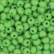 Perles rocailles Preciosa 6/0 4 mm - Opaque Green x20g