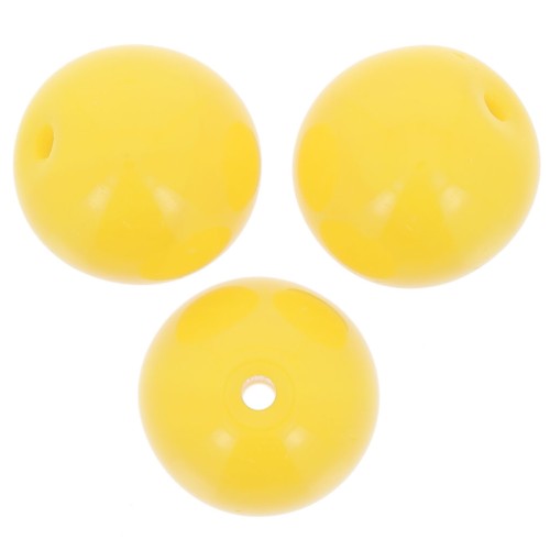 Perles rondes en verre tchèque 8 mm - Opaque Jaune x20
