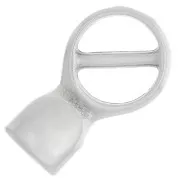 Fermoir boucle en métal pour cordon plat 5 mm - Placage Argent fin vieilli x1