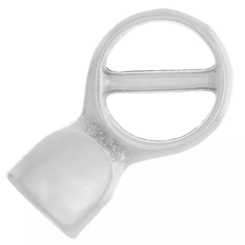 Fermoir boucle en métal pour cordon plat 5 mm - Placage Argent fin vieilli x1