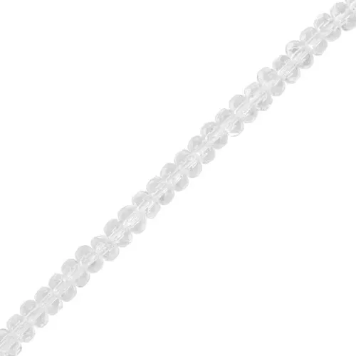 Perles rondes aplaties facettées 4x2.5 mm - Crystal x12.5cm