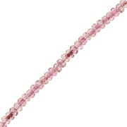 Perles rondelles facettées 4x2.5 mm - Luster Rose x12.5cm|raw }}
