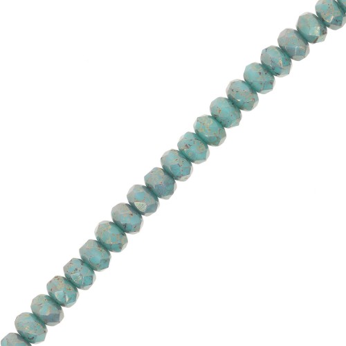 Perles rondelles facettées 4x2.5mm - Jade Terracotta Red x12.5cm