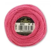 Coton perlé DMC  n°5 Rose Fuchsia (602) x45m