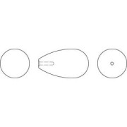 Nacrée PureCrystal semi-percée 5816 15x8 mm Light Grey Pearl x1