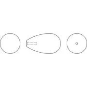 Nacrée PureCrystal semi-percée 5816 15x8 mm Grey Pearl x1