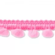 Galon mini pompons 11 mm Rose Fluo x1m