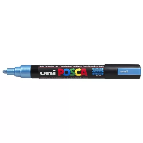 Marqueur Posca pointe conique moyenne 2.5 mm - Bleu métallique x1