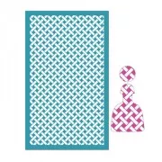 Silk Screen pour Pâte polymère 80x140 mm - Motif tressage osier x1