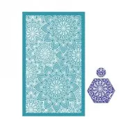 Silk Screen pour Pâte polymère 80x140 mm - Motif mandala fleur x1