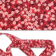 Biais en tissu Liberty - Mitsi Valeria - Fraise des bois x1m