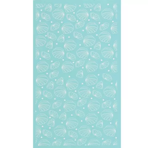 Silk Screen pour Pâte polymère 80x140 mm - Motif coquillages 1 x1