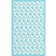 Silk Screen pour Pâte polymère 80x140 mm - Motif vagues x1
