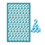 Silk Screen pour Pâte polymère 80x140 mm - Motif vagues x1