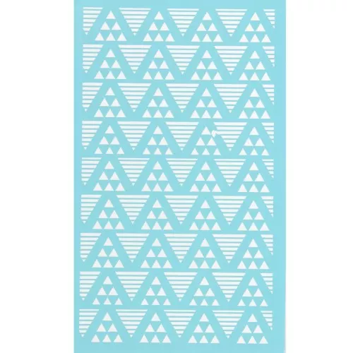 Silk Screen pour Pâte polymère 80x140 mm - Motif triangles x1