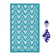 Silk Screen pour Pâte polymère 80x140 mm - Motif triangles x1