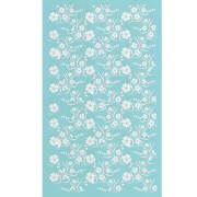 Silk Screen pour Pâte polymère 80x140 mm - Motif fleurs des îles x1