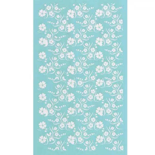 Silk Screen pour Pâte polymère 80x140 mm - Motif fleurs des îles x1
