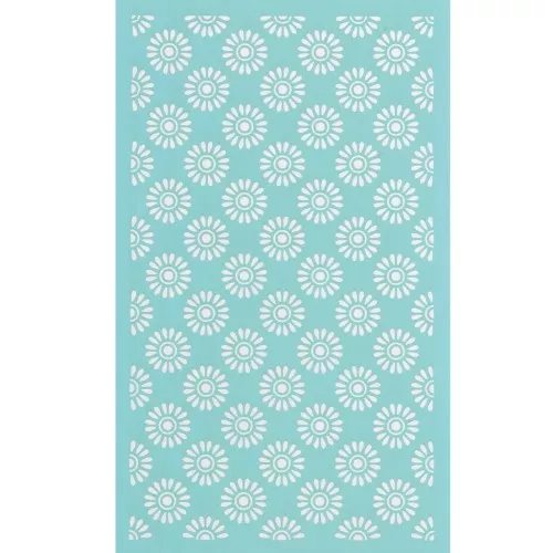 Silk Screen pour Pâte polymère 80x140 mm - Motif marguerites x1