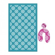Silk Screen pour Pâte polymère 80x140 mm - Motif marguerites x1