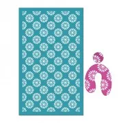 Silk Screen pour Pâte polymère 80x140 mm - Motif marguerites x1