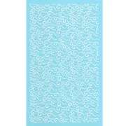 Silk Screen pour Pâte polymère 80x140 mm - Motif vagues 1 x1