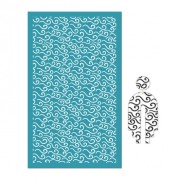 Silk Screen pour Pâte polymère 80x140 mm - Motif vagues 1 x1