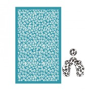 Silk Screen pour Pâte polymère 80x140 mm - Motif léopard x1