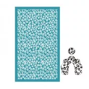 Silk Screen pour Pâte polymère 80x140 mm - Motif léopard x1