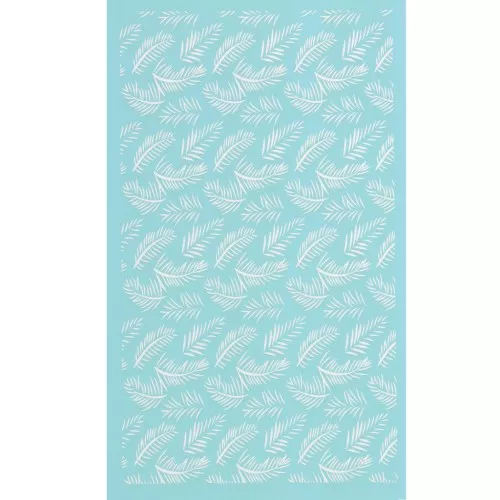 Silk Screen pour Pâte polymère 80x140 mm - Motif feuilles de palmier x1