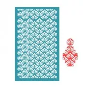 Silk Screen pour Pâte polymère 80x140 mm - Motif oriental 1 x1