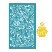 Silk Screen pour Pâte polymère 80x140 mm - Motif feuilles et fleurs x1