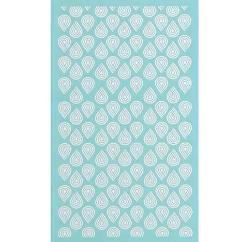 Silk Screen pour Pâte polymère 80x140 mm - Motif gouttes x1
