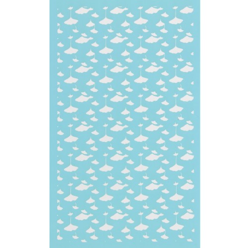 Silk Screen pour Pâte polymère 80x140 mm - Motif feuille de Ginkgo x1