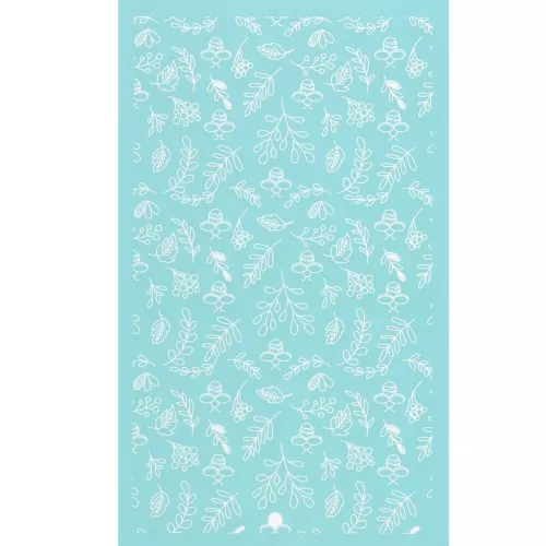 Silk Screen pour Pâte polymère 80x140 mm - Motif abeille et feuillage x1
