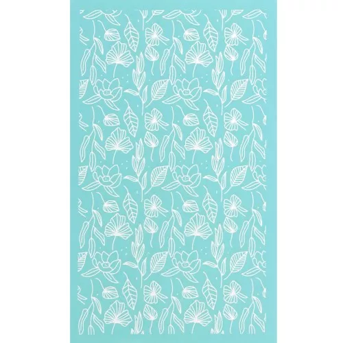 Silk Screen pour Pâte polymère 80x140 mm - Motif feuillage x1