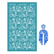 Silk Screen pour Pâte polymère 80x140 mm - Motif feuillage x1