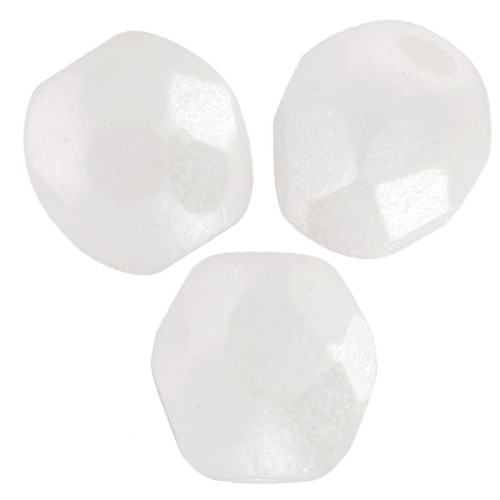 Facettes 4 mm - Alabaster Pastel White x50