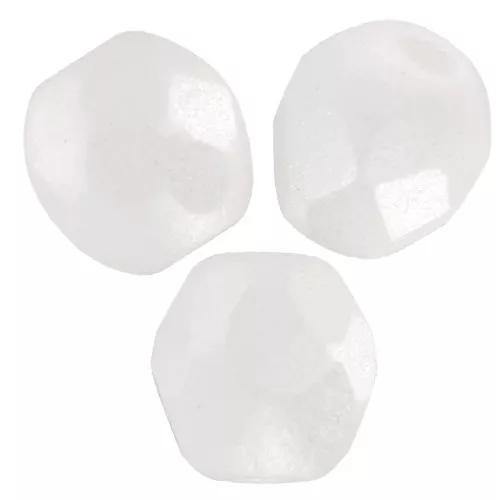 Facettes 4 mm - Alabaster Pastel White x50