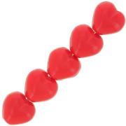 Perles coeurs 6x6.5 mm - Opaque Light Red x10g