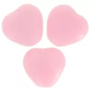 Perles coeurs 6x6.5 mm - Opaque Pink x10g