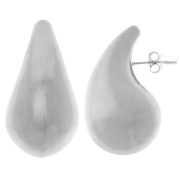 Boucles d'oreilles goutte bombée 39x21 mm - Acier inoxydable 304 x2