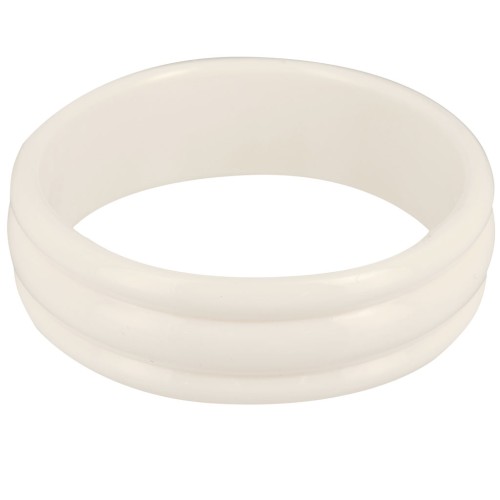 Bracelet jonc épais en résine opaque 66 mm - Ecru x1