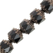 Facettes Antiques 8 mm Jet Dark Bronze x10